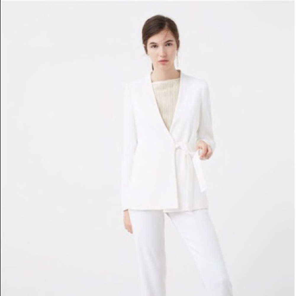 NWT Mango blazer tie front women
